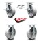 Service Caster 8 Inch Kingpinless Semi Steel Wheel Caster Brakes and Swivel Locks 2 Rigid, 2PK SCC-KP30S820-SSR-SLB-BSL-2-R-2 - alternate 4